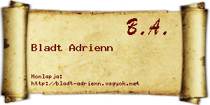 Bladt Adrienn névjegykártya